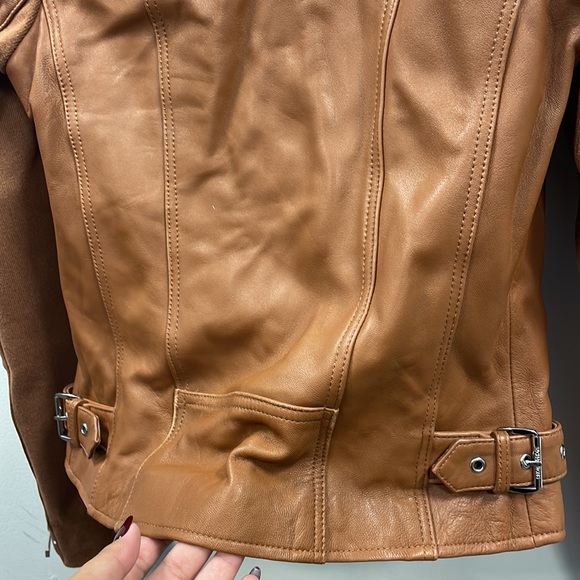 Michael by Michael Kors Leather Moto Jacket - Picture 5 of 5